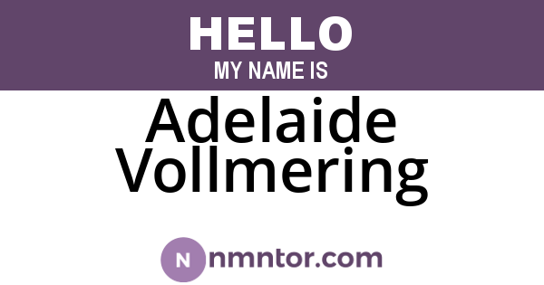 Adelaide Vollmering