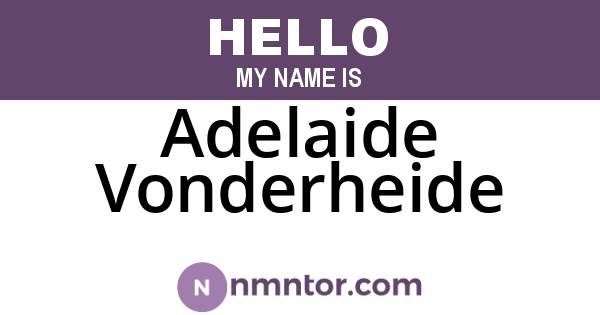 Adelaide Vonderheide