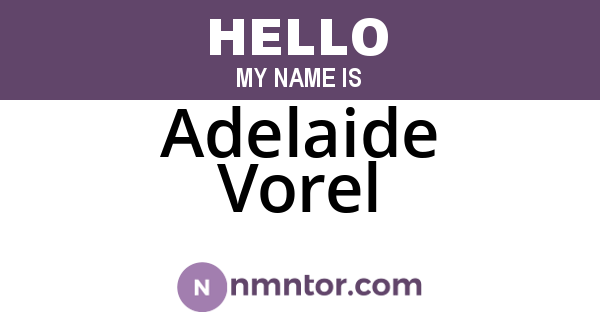 Adelaide Vorel
