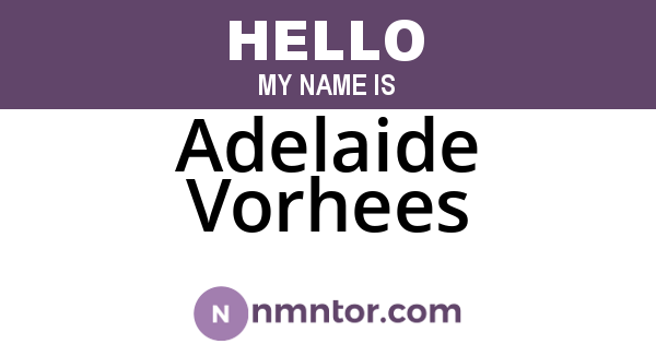 Adelaide Vorhees