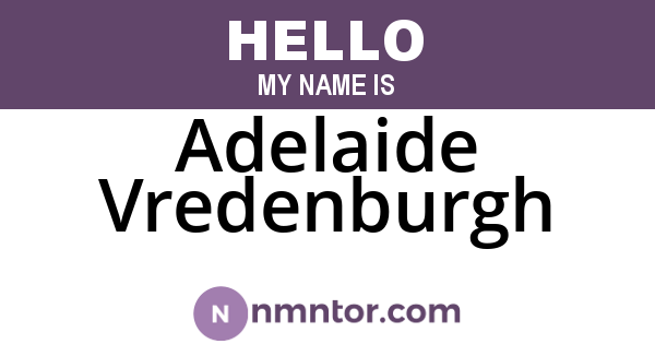 Adelaide Vredenburgh