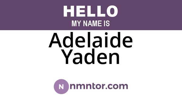 Adelaide Yaden