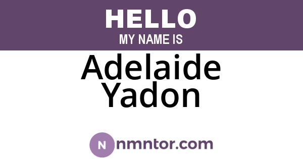 Adelaide Yadon
