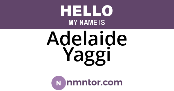 Adelaide Yaggi