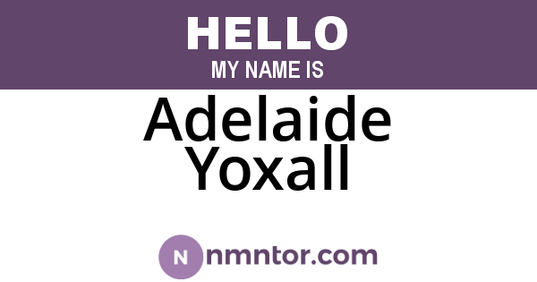 Adelaide Yoxall