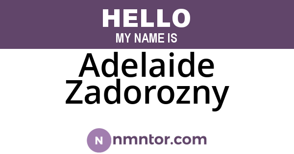 Adelaide Zadorozny