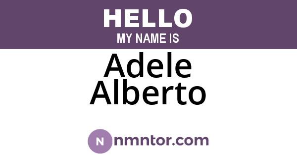 Adele Alberto