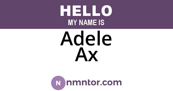 Adele Ax