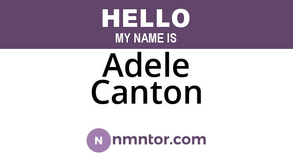 Adele Canton