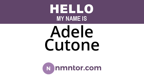Adele Cutone