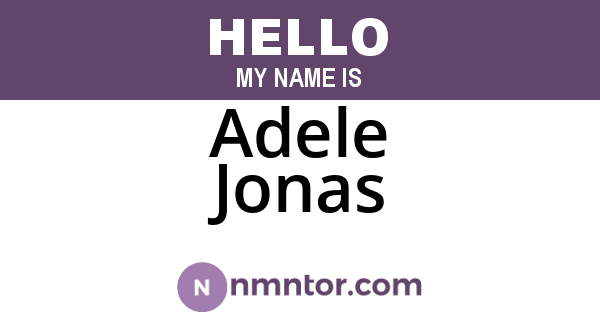 Adele Jonas