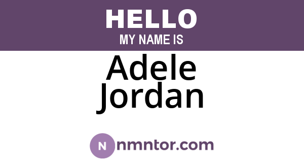 Adele Jordan