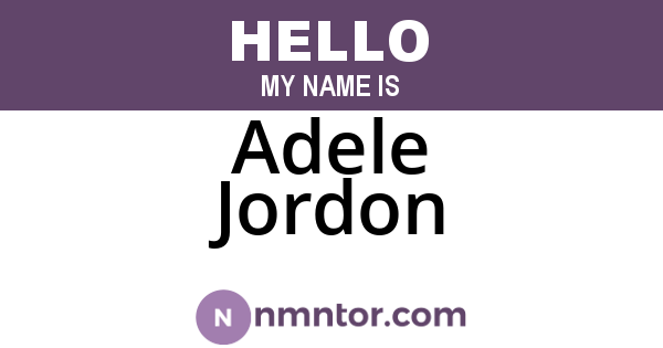 Adele Jordon