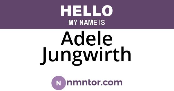 Adele Jungwirth
