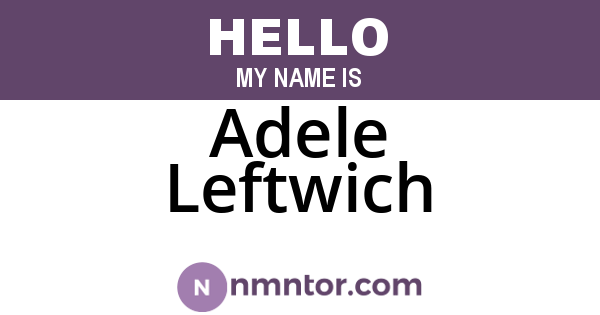 Adele Leftwich