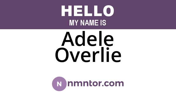 Adele Overlie
