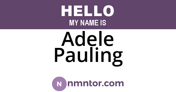 Adele Pauling