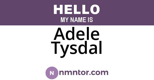 Adele Tysdal