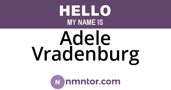 Adele Vradenburg