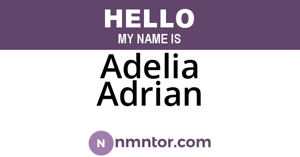 Adelia Adrian