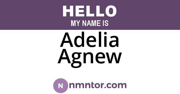 Adelia Agnew