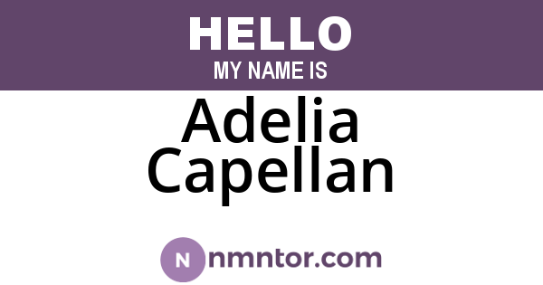 Adelia Capellan