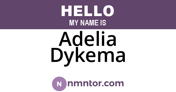 Adelia Dykema