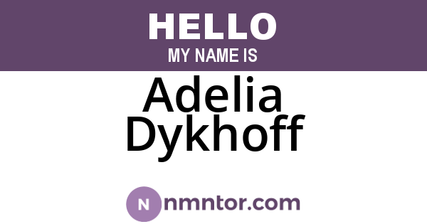 Adelia Dykhoff