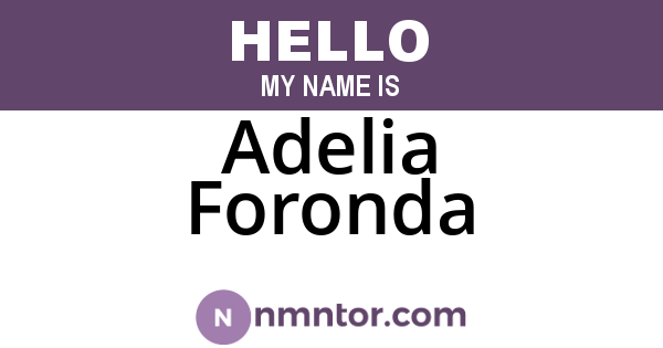 Adelia Foronda