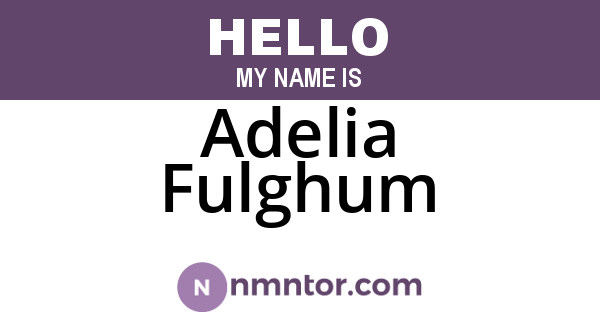 Adelia Fulghum
