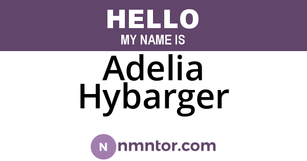 Adelia Hybarger