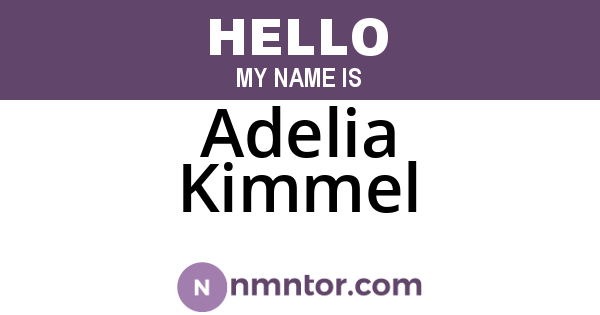 Adelia Kimmel