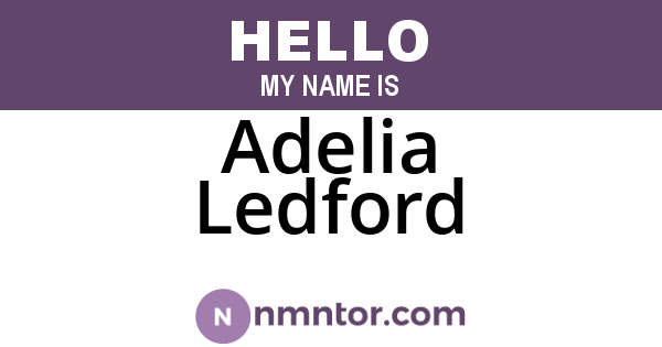 Adelia Ledford