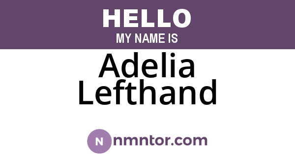 Adelia Lefthand