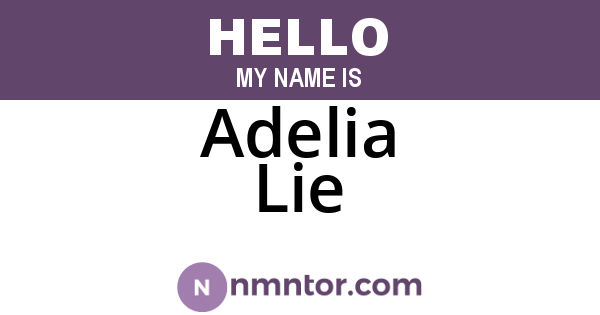 Adelia Lie