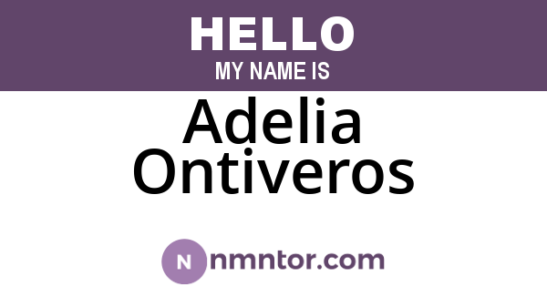 Adelia Ontiveros