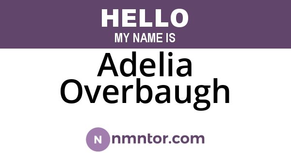 Adelia Overbaugh