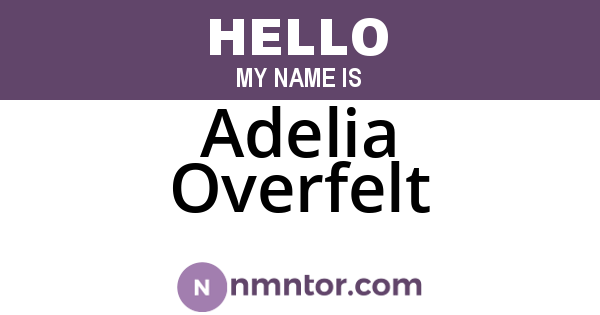 Adelia Overfelt