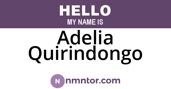 Adelia Quirindongo