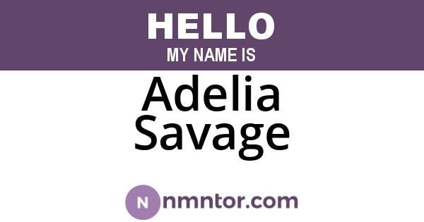 Adelia Savage