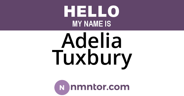 Adelia Tuxbury