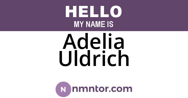 Adelia Uldrich