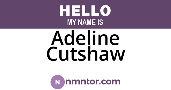 Adeline Cutshaw
