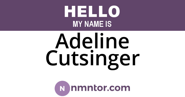 Adeline Cutsinger
