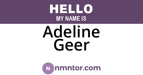 Adeline Geer