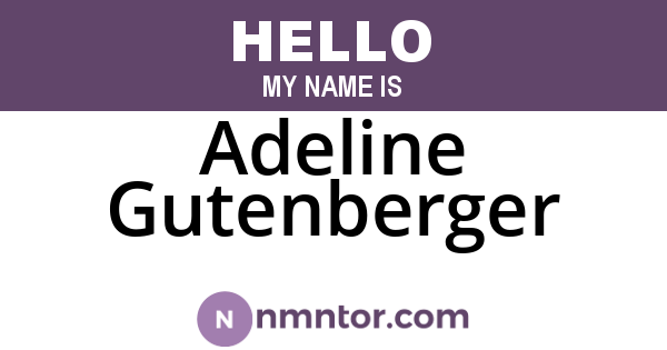 Adeline Gutenberger