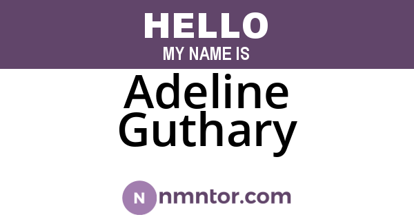 Adeline Guthary