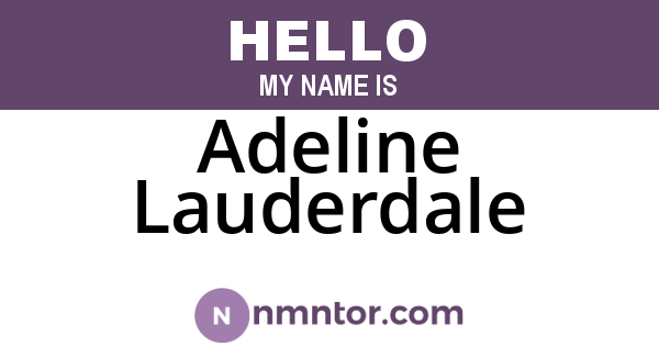 Adeline Lauderdale