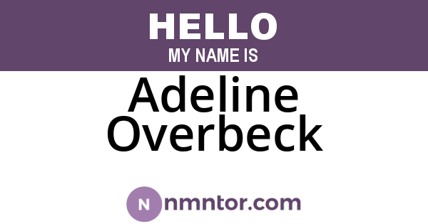 Adeline Overbeck