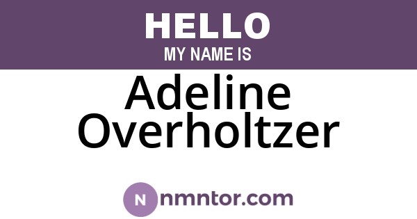 Adeline Overholtzer